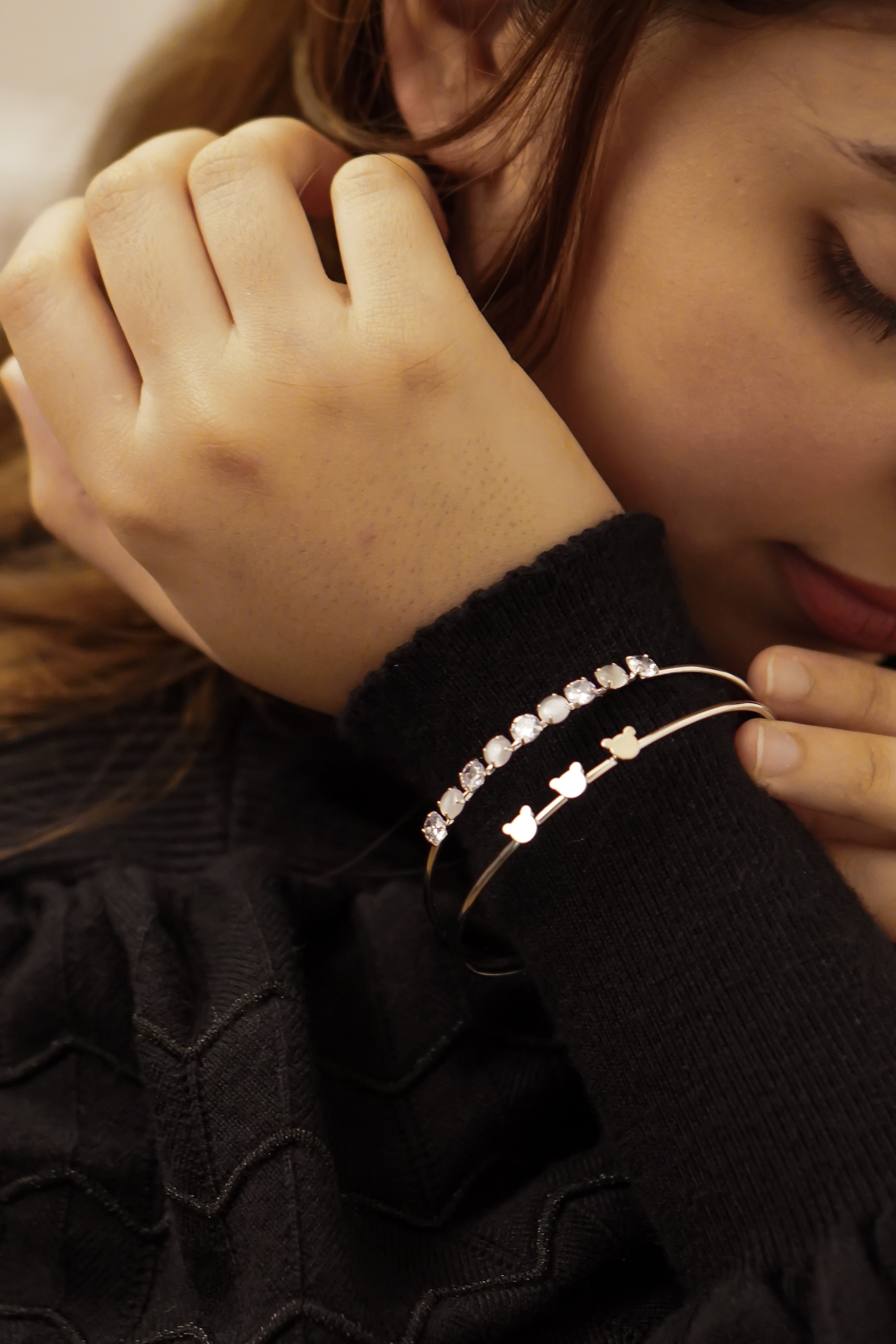 Cara Teddy Bracelet - Silver