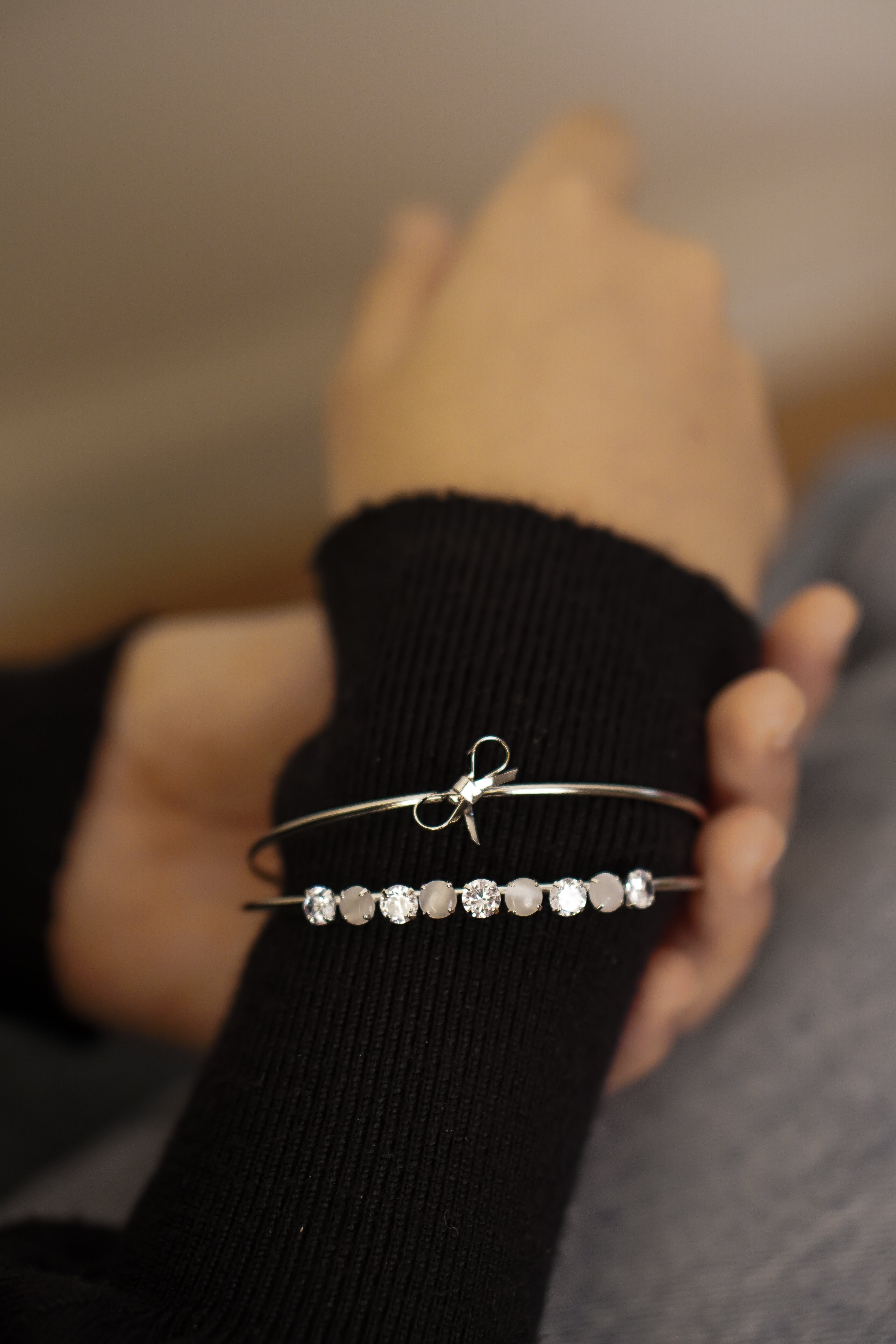 Cara Bow Bracelet - Silver