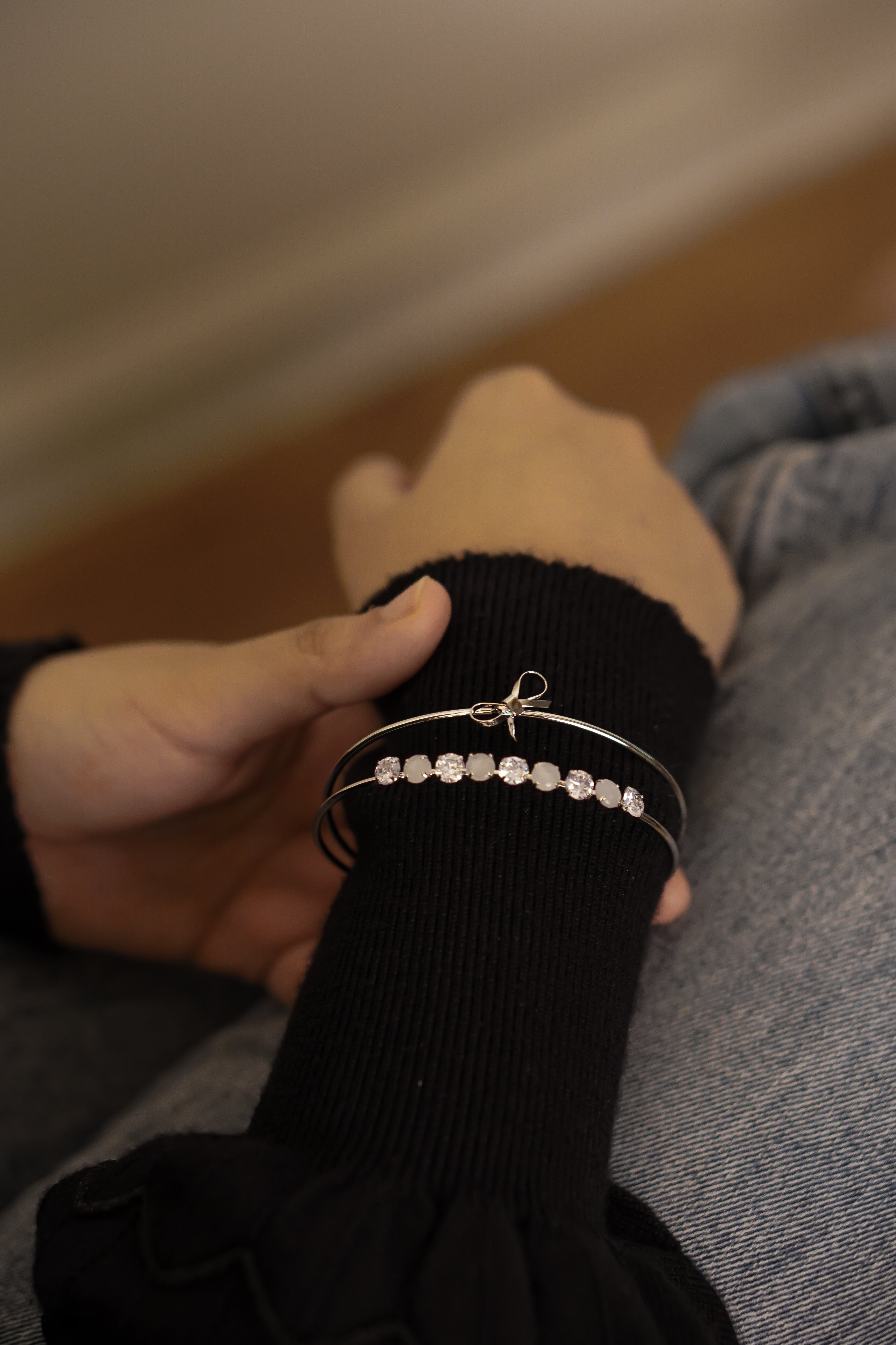 Cara Bow Bracelet - Silver