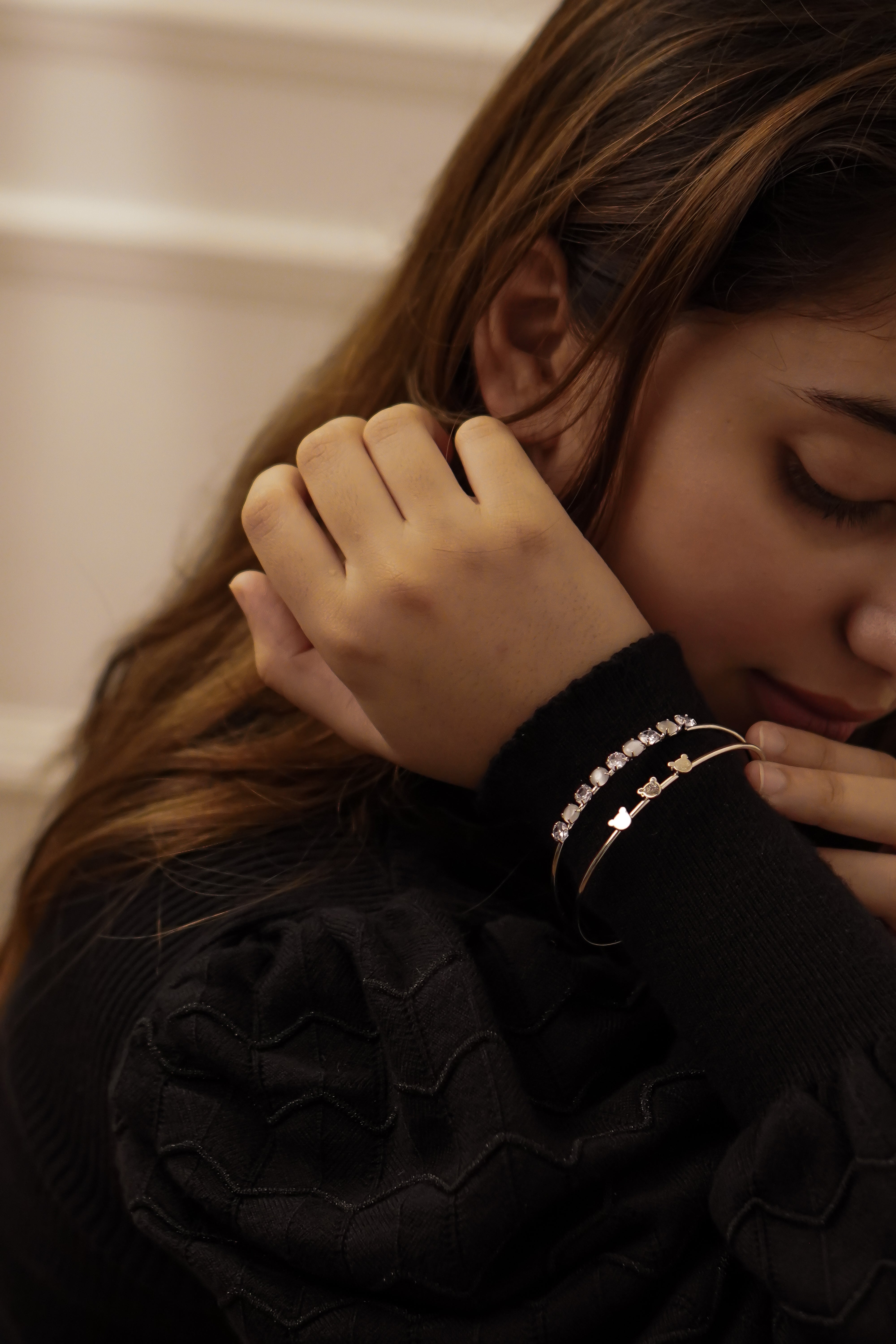 Cara Teddy Bracelet - Silver