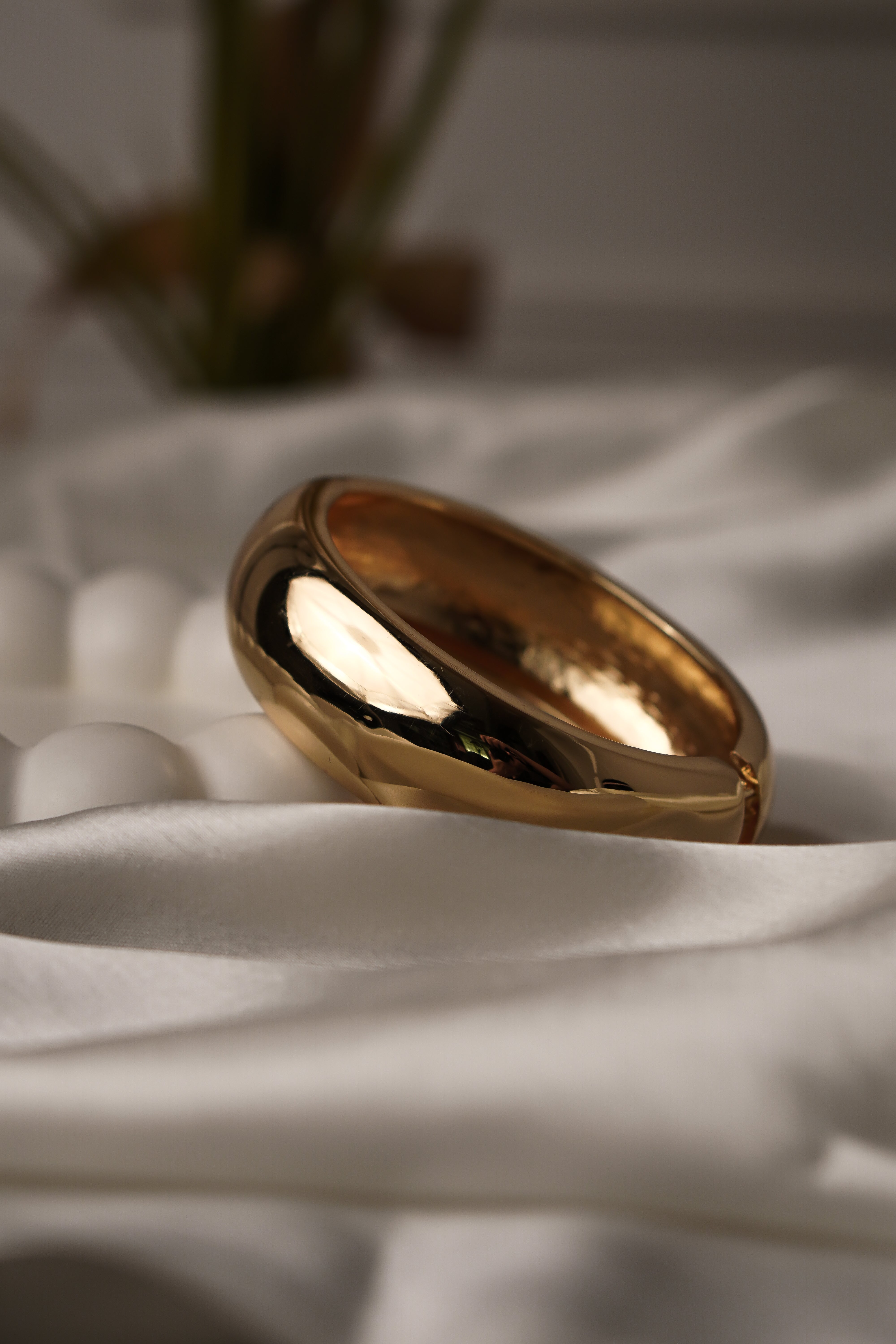 Thick Gold Cuff Bracelet